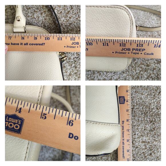 Kate Spade Wellesley Rachelle Cream Leather Crossbody Satchel Bag - Picture 2 of 16